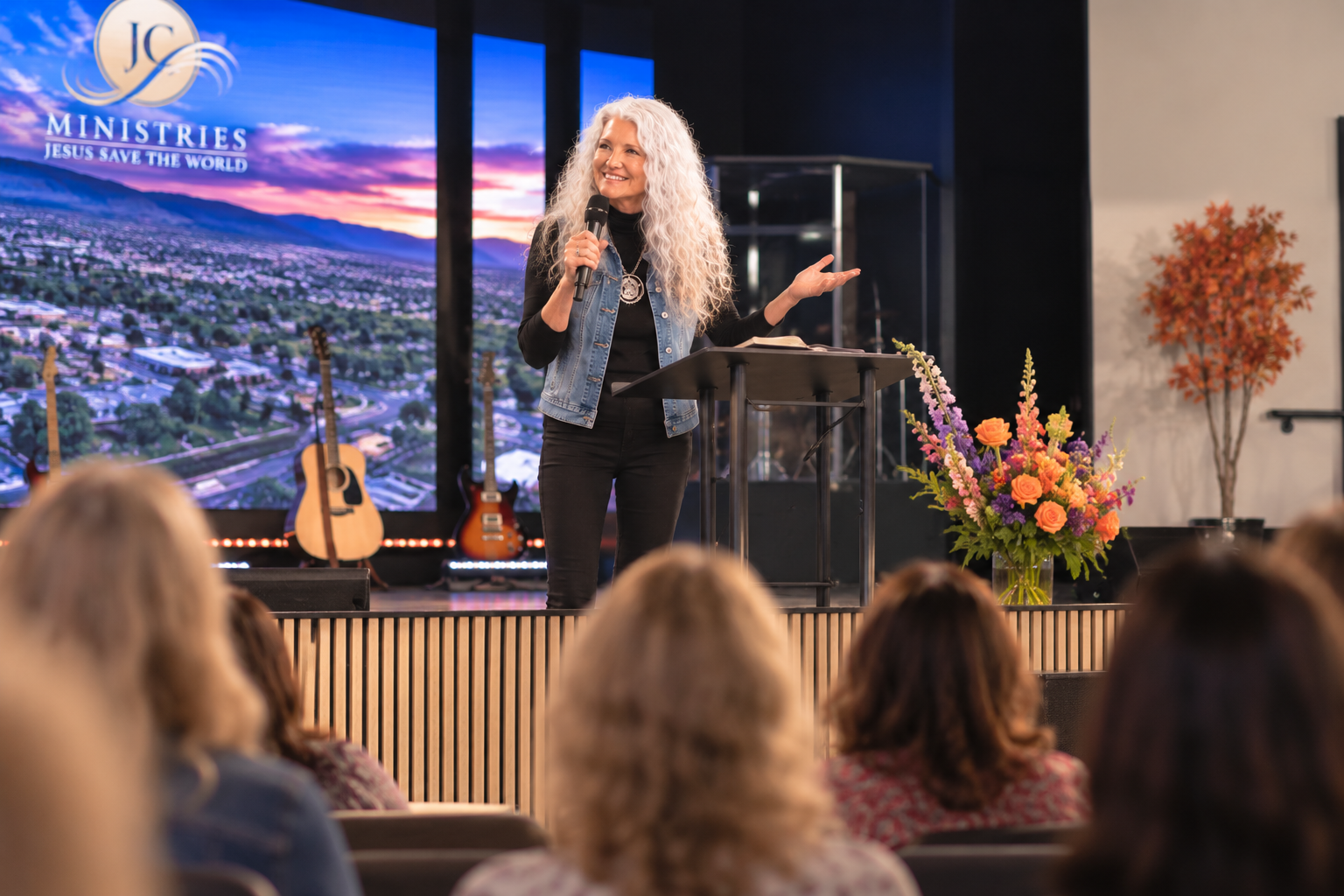 Carla Rae preaching at JC Ministries